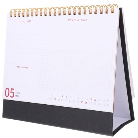 VILLCASE Tischkalender Monatskalender Mit Standfuß Für Schreibtisch Kalender Planer Für Büro Und Zuhause Aus Stabilem Material
