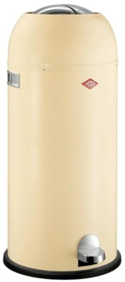 WESCO Kickmaster Maxi Poubelle en tôle d'acier revêtue par pulvérisation, amortisseur intégré, volume de 40 l, grande fente