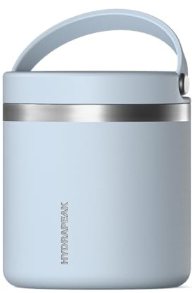 Hydrapeak 25oz Stainless Steel Vacuum Insulated Food Jar for Hot Food and Cold Food, Wide Mouth Leak-Proof Soup Jar for Adults, 10 Hours Hot and 16 Hours Cold (Ice Blue)