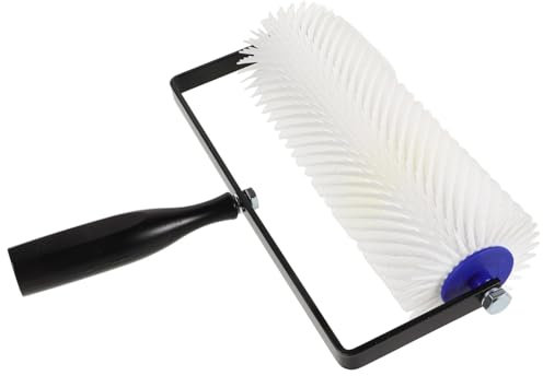 Lurrose Rouleau à Pointes Pour Sol Autonivelant 10 Pouces Outil De Démoussage Pour Peinture Époxy Brosse Anti-bulles Accessoire De Construction En Ciment 1 Pièce