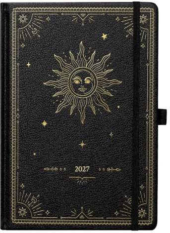 Kalender 2027, Wochenplaner von Jan. bis Dez. 2027, A5 | Terminplaner 2027 mit Innentasche, Elastischer Verschluss, Kalender 2027 a5, 21.5cm x 14.7cm x 19mm