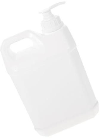 VINTORKY Botella De Tipo Pulsador Para Baño Cocina y Camping Con Tapa De Plástico Blanco Para Líquidos Como Jabón Leche o Bebidas