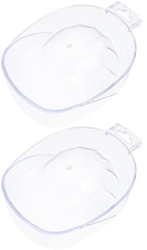SAFIGLE 2 Pezzi Vaschetta per Manicure in Acrilico per Togliere Smalto Semipermanente, Ciotola Trasparente per Soak Off, per Salone Professionale e Uso DIY