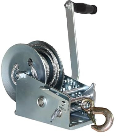 Hand Winch, Small Crane Winch Manual Hoist Small Lift Towed Lifting Industries Mini Hand Winch Wire Rope Towed Lifting Winch(1600 lbs)
