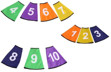 CANIGHT Digital Number Protective Covers for Football Training Cones, Colorful Cone Sleeve Logo Bucket Protectors, Sports Accessories for Agility Drills and Field Marking