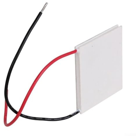 Termoelektrisk kylare 40 x 40 mm DC 12 V, snabbkylande peltier-platta för gör-det-själv-bilkylarprojekt, vit ABS-modell (TEC1-12708)