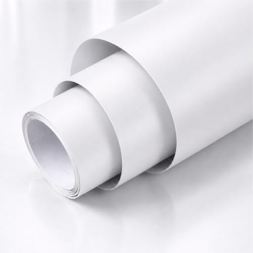 TipTopCarbon Möbelfolie selbstklebend matt - langlebige Möbel Klebefolie Weiß 2m x 60cm - Klebefolie Küche - selbstklebende Folie Möbel - moderne Schrankfolie versch. Größen