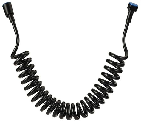 Tubo Flessibile Doccia a Spirale,2M Flessibile Doccia a Molla in ABS,Telescopico Tubo per Acqua Flessibile per Bidet e Doccetta e Spruzzatore,Restringimento Automatico ed Anti-torsione(Nero)