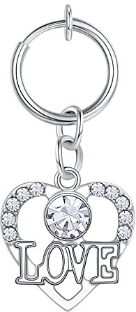 AVYRING Piercing per naso in acciaio inox e finto piercing con gioielli di perle per uomo e donna, Acciaio inossidabile