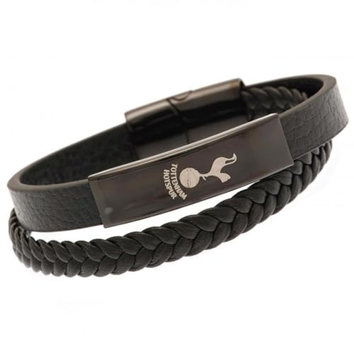 Tottenham Hotspur FC svart IP läderarmband officiella licensierade varor