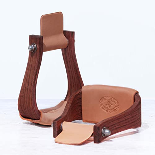 Nettles The Chisholms Stirrups Mahogany Color - 2 Tread with Leveler