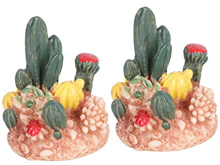 Garneck 2stücke Miniatur Resin Sukkulenten Deko Künstliche Pflanzen Für Mikro Landschaften Leicht Realistisch Innen Und Außendekoration Hochwertige Handwerkskunst