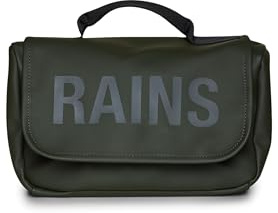 RAINS Texel Wash Bag – Green Waterproof Toiletry Travel Organizer for Men and Women - Wash Bag with Zip Closure and Multiple Compartments – 2 Year Warranty