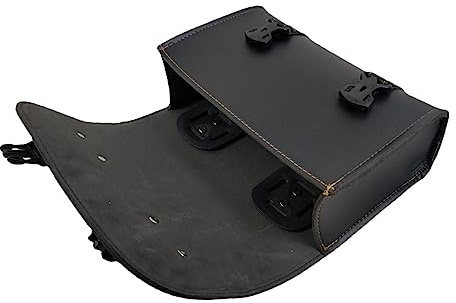 BUGUUYO Motorradtasche Retro Satteltaschen mit Großer Kapazität Motorrad aus Kunstleder und Einfachem Installationssystem für Täglichen Pendelverkehr und Wochenendausflüge