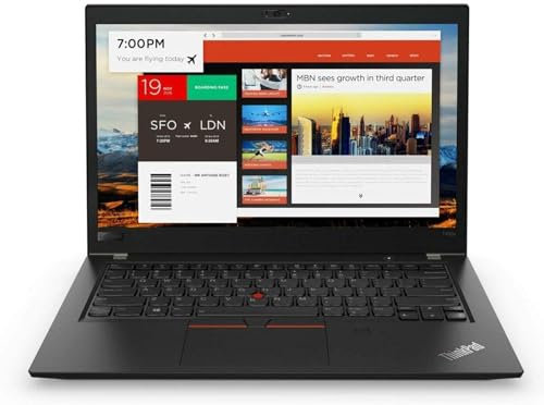 Lenovo ThinkPad T480s Ordinateur portable professionnel, 14 FHD (1920 x 1080), Intel Core i7-8650U jusqu'à 4,2 GHz, RAM DDR4 16 Go, SSD 512 Go, CAM, Bluetooth, Windows 11 Pro (renouvelé)