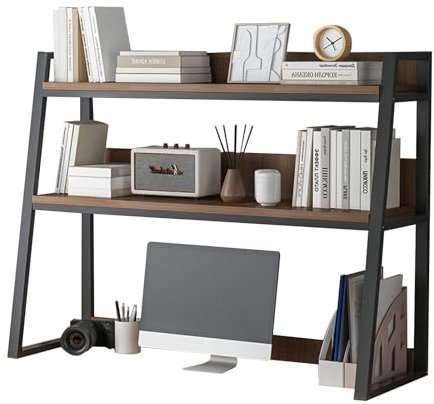 Organizer da scrivania per computer, scaletta libreria multifunzione per utensili da cucina, piccolo scaffale da scrivania per forniture per ufficio