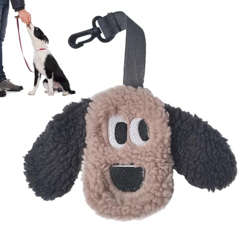 WJnflQN Hundekothalter, lustiger Hundebeutelspender mit Reißverschluss, nachfüllbarer Hundekotbeutelhalter, multifunktionaler Hundetasche, Hundekotbeutelspender für den Außenbereich