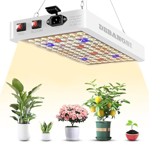 Lampada LED a spettro completo da 41W per la coltivazione delle piante con doppio interruttore Veg/Bloom, lampada LED a doppio chip da 4566LM con UV IR, Per serre e piante da interno, ortaggi e fiori
