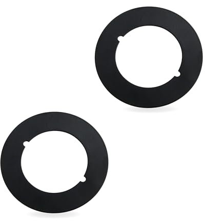 GQNDGN 2 Pack Round Door Handle Repair Backplate, 2-1/8 ID 3-1/2 Door Knob Filler Cover, Matte Black Lockset Backing Plate for Wood & Metal Doors to Cover Damaged Door Holes