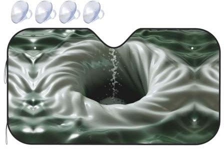 Pare-soleil pour pare-brise en forme de goutte d'eau – Pare-soleil pour pare-brise de voiture – Visière avec design pliable Accessoires extérieurs automobiles