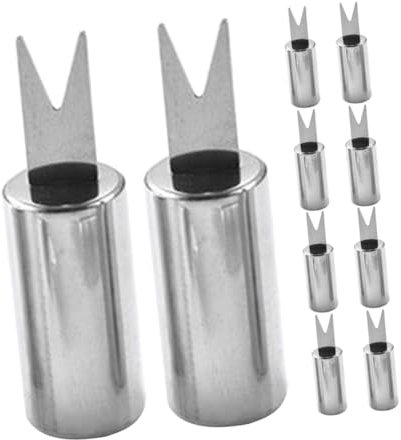 ELAYARD 10pezzi Supporti Acciaio Inossidabile Per Spiedini Di Mais Forchette Per Bbq e Cucina Domestica Accessori Versatili Per Cucina e Picnic