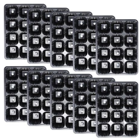 SHBHWS Bac à Semis Pots de semis en Plastique à 12 Trous for Plantes, Pots de pépinière, Plateau de démarrage de graines for Plantes, légumes ou Herbes pour Plante Graines Serre Germination