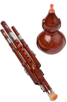 Yardwe Chinesische Flöte Hulusi Blasinstrument Kürbisflöte Im Ethnischen Stil Elegante Kürbisflöte Einfache Bedienung