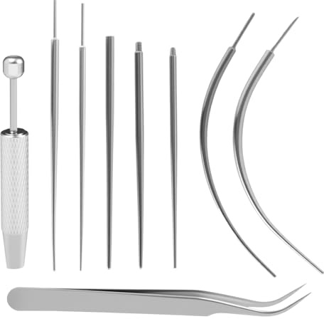 Piaeny 16G 18G Piercing Taper Set Edelstahl, Piercing Einsetzhilfe mit Kugelgreifer, Piercing Werkzeug Set für Schmuckwechsel an Ohr Nase Lippe Nabel