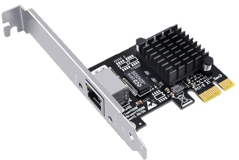 Buhdjfnke Tarjeta de Red RJ45 de 5 Gbps para PCI-e RTL8126, Adaptador Gigabit Ethernet de 100 Mbps/1 Gbps/2,5 Gbps/5 Gbps para PC con 10/11, Ranura de Expansión WLAN