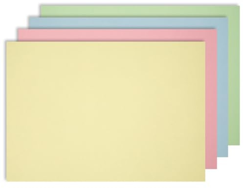 younikat Set di 100 tovagliette in carta pastello, colori assortiti, DIN A3, su entrambi i lati, colorati, set da tavola usa e getta, az274