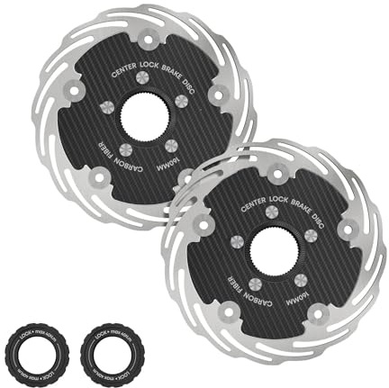cyklar bakbromstrumma Center Lock Disc Rotor Cykelbroms Stark värmeavledning Flytande rotor 160mm 180mm MTB Road Skivbroms Bakre rullbromssats(2Pcs 160mm)