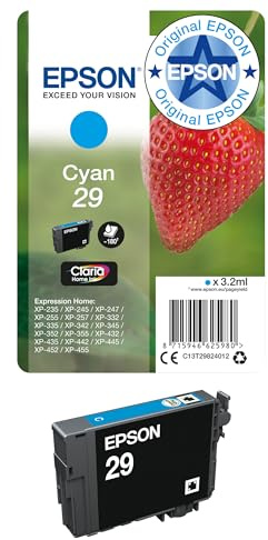 Epson C13T29824022 Cyan Original Tintenpatronen Pack of 1
