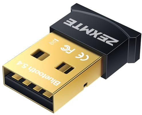 ZEXMTE Bluetooth Adapter CSR 4.0 USB Dongle Receptor Adaptador inalámbrico de Transferencia para PC portátil Windows 10/8/7 / Vista/XP, Ratón y Teclado, Auriculares