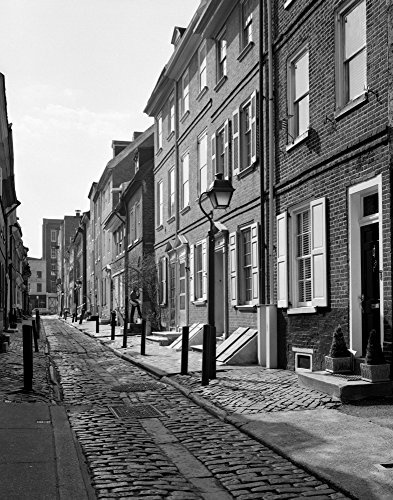 1960s ElfrethS Alley A Narrow Colonial Belgian Block Street Lined With Quaint Row Homes Philadelphia Pennsylvania Usa