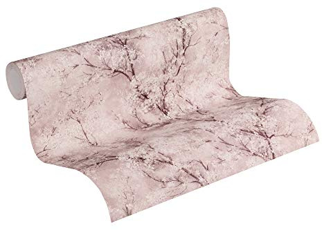 Livingwalls Vliestapete New Walls Tapete Cosy & Relax mit Kirschblüten 10,05 m x 0,53 m rosa weiß creme Made in Germany 374204 37420-4