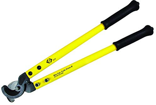 Coupe-câble robuste jusqu'à 27 mm, cisaille à lame tranchante, capacité de coupe max 27 mm, pour une utilisation avec des câbles en cuivre et en aluminium, longueur totale 545 mm