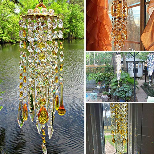 Syfinee Aurora-Kristall-Windspiel, Kristall-Garten-Windspiel, für den Außenbereich, Kristallglas-Windspiel, zum Aufhängen, Ornament, Heim, Garten, Dekoration, Geschenk