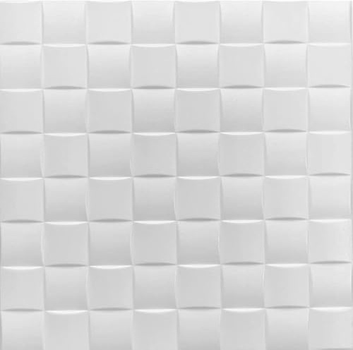 Eurodeco 25m² - 100 Stück 3D Paneelen aus Polystyrol, 50x50cm Deckenpaneele, Wandpaneele, Dekoren, Decken - Wandverkleidung, 2-3mm dick Reines Styropor XPS 0816