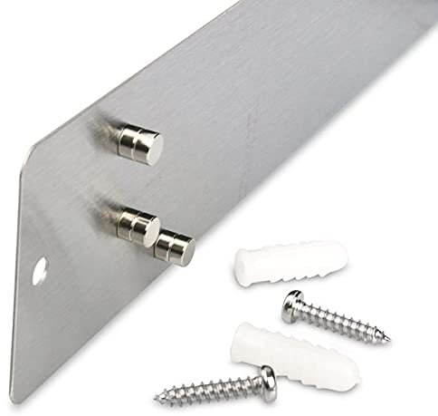 magnets4you - Magnetleiste zum Anschrauben | 350x50mm | Edelstahl | inkl. Schrauben & 6 starker Magnete | Haftgrund für alle Magnete