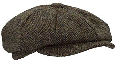 Walker & Hawkes - Unisex Ballonmütze mit Schirm - Harris-Tweed - aus 8 Teilen