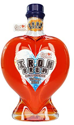 Iron Brew Gin Liqueur 50cl | Love Heart Gift Bottle | by Sweet Little Drinks