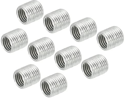 sourcing map 15 Stück Gewindereduziermuttern Einsatz M10x1mm Stecker auf M8x1mm Buchse Adapter 10mm lang Rohrverschraubung Umwandlungshülsen Reduzierstück