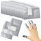 Sularpek 100 Pcs Papillotes en Aluminium, Feuille d'aluminium Dissolva nt, Vernis Semi Permanent pour Retirer À Ongles Le Gel Ongle, argent