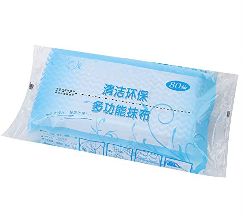 QANYEGN 80 Uds. Paño para Platos De Tela, Toalla De Mano No Tejida Desechable, Toallas De Papel De Material Absorbente De Aceite Antiadherente para Cocina(Blue)