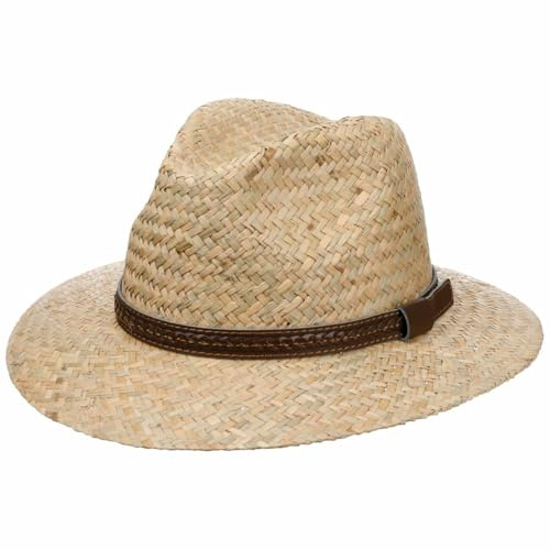 Lipodo Steven Traveller Strohhut Naturfarbener Herren Damen Sommer