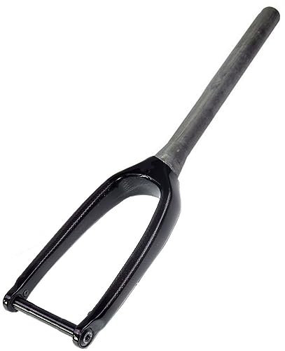 LHHL 16/20 Mountainbike Kohlefaser Starrgabel BMX 1-1/8 Verjüngtes Rohr Vorderradgabel Scheibenbremse/C-Bremse MTB Fahrradgabel 15x100mm Steckachse (Color : Black-Glossy, Size : 16)
