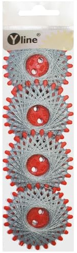 4 Sterne a. 20 m Sternzwirn Polyester hell grau, Sternchenzwirn Stern - Zwirn, sl, (0,07 € / m), 3171-19