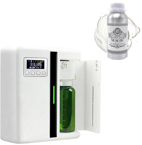 Elektrischer Öldiffusor + Ätherisches Öl Reine Zitrone 100 ml. Professioneller Duftdiffusor. Aromatherapie Olfaktorischer Marketing-Lufterfrischer für Zuhause und Geschäft. Für Flächen von 50–300 m²