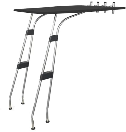 Oceansouth T-Top Standard für Boot, Ø 32 mm, aus Aluminium (schwarz, Breite 1,2 m)