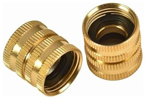 2 piezas 3/4 conector de manguera de jardín doble giratorio para macho a macho doble hembra para todos los dispositivos de riego de mangueras de jardín herramientas de jardín-predeterminado